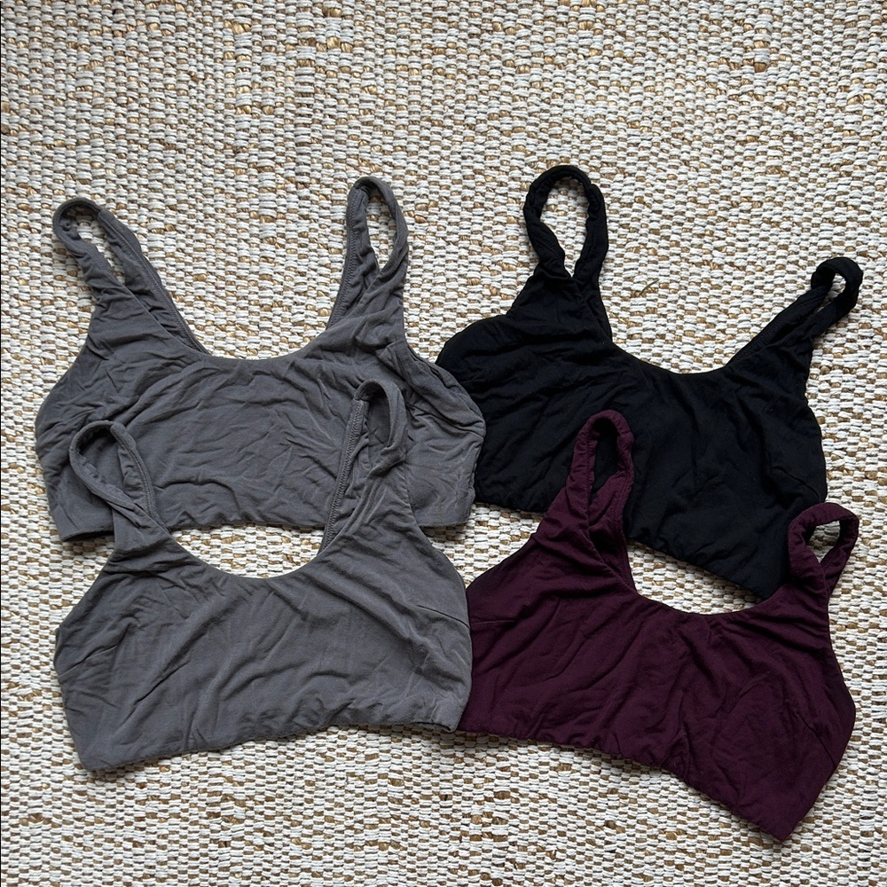 Quince Micromodal tank bras bundle of 4